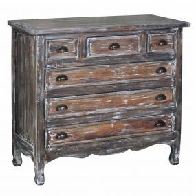 Sunset Trading Cottage Chest Made From Solid Wood In Distressed Brushed White - Sunset Trading CC-CAB259LD-WB