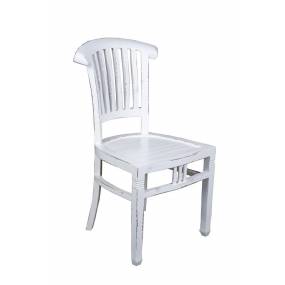Sunset Trading Cottage Whitewashed Slat Back Chair ( Set of 2 ) - Sunset Trading CC-CHA006LD-WW-2