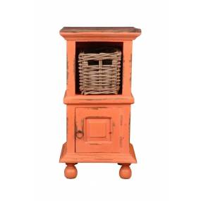 Sunset Trading Cottage End Table with Basket - Sunset Trading CC-TAB016TLD-CRRW-B