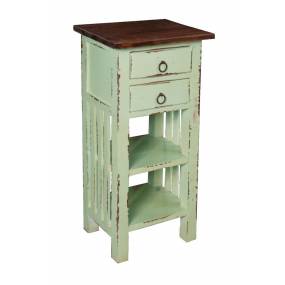 Sunset Trading Cottage End Table with Drawers and Shelves - Sunset Trading CC-TAB170TLD-BHRW