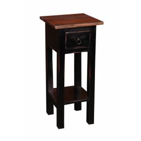 Sunset Trading Cottage Narrow Side Table In Antique Black And Raftwood - Sunset Trading CC-TAB1792TLD-ABRW