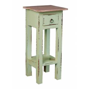 Sunset Trading Cottage Narrow Side Table In Distressed Limewash - Sunset Trading CC-TAB1792TLD-BHLW