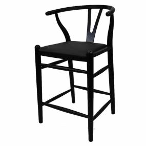 Fine Mod Imports Woodstring Counter Chair In Black - FMI10031-BLACK