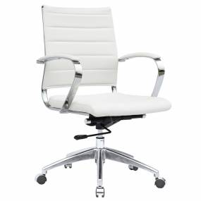 Fine Mod Imports Sopada Conference Office Chair Mid Back In White - FMI10077-WHITE