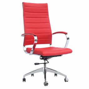 Fine Mod Imports Sopada Conference Office Chair High Back In Red - FMI10078-RED