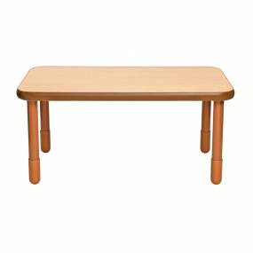 BaseLine 48" x 30" Rectangular Table - Natural Wood with 22" Legs - Children's Factory AB745RNW22