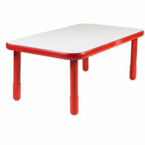 BaseLine 48" x 30" Rectangular Table - Candy Apple Red with 20" Legs - Children's Factory AB745RPR20