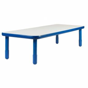 BaseLine 72" x 30" Rectangular Table - Royal Blue with 18" Legs - Children's Factory AB747RPB18