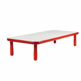 BaseLine 72" x 30" Rectangular Table - Candy Apple Red with 14" Legs - Children's Factory AB747RPR14