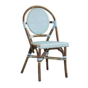 Paris Bistro Chair -Blue -  Padma's Plantation PBA12-BLU-S2