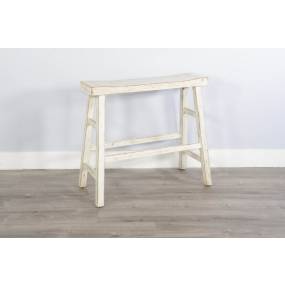 Marina White Sand 24"H Bench, Wood Seat - Sunny Designs 1671WS-24