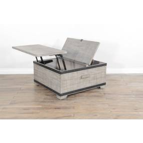 Alpine Grey Coffee Table with Lift Top and Casters - Sunny Designs 3169AG-C