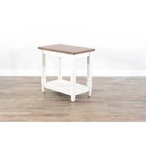 Marble White/Buckskin Chair Side Table - Sunny Designs 3170MB-CS