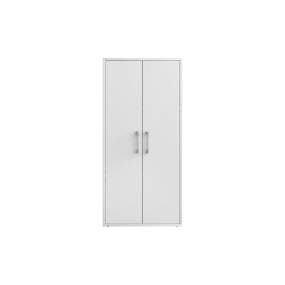 Eiffel 73.43" Garage Cabinet with 4 Adjustable Shelves in White Gloss - Manhattan Comfort 250BMC6