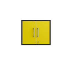 Eiffel Floating Garage Storage Cabinet with Lock and Key in Yellow Gloss - Manhattan Comfort 251BMC84