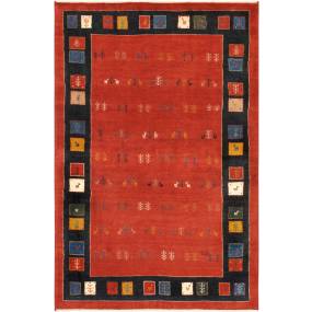 Pasargad Home Tribal Collection Hand-Knotted Lamb's Wool Area Rug- 3' 11" X 5' 11" - Pasargad Home 030199