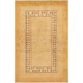 Pasargad Home Tribal Collection Hand-Knotted Lamb's Wool Area Rug- 3' 6" X 5' 5" - Pasargad Home 030310