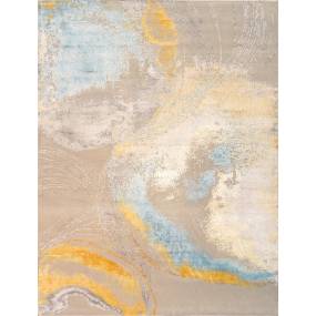 Pasargad Home Modern Collection Hand-Knotted Silk & Wool Area Rug-10' 2" X 14' 2", Beige/Grey - Pasargad Home PA-9 10x14