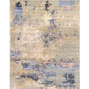 Pasargad Home Modern Collection Hand-Knotted Silk & Wool Area Rug, 10' 2" X 13' 9", Beige - Pasargad Home pbsh-62 10x14