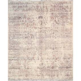 Pasargad Home Transitional Collection Hand Knotted Bsilk & Wool Area Rug, 8' 1" X 9'11", Silver/Copper - Pasargad Home pdc-2498 8x10