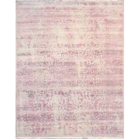 Pasargad Home Transitional Collection Hand Knotted Bsilk & Wool Area Rug, 8' 0" X 10' 1", Silver/Pink - Pasargad Home pdc-7002 8x10