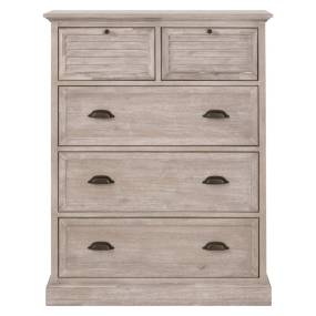 Eden 5-Drawer High Chest in Natural Gray Acacia - Essentials For Living 6058.NG