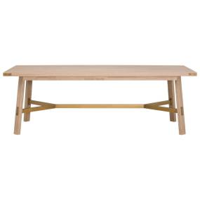 Klein Dining Table in Honey Oak, Brushed Gold - Essentials For Living 6125.HON/BGLD