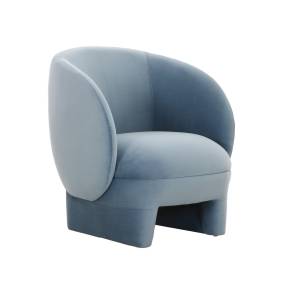 Kiki Blue Stone Velvet Accent Chair - TOV-S68549