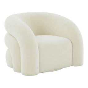 Slipper Cream Vegan Shearling Swivel Chair - TOV-S68572