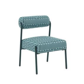 Jolene Green Patterned Linen Accent Chair - TOV-S68618