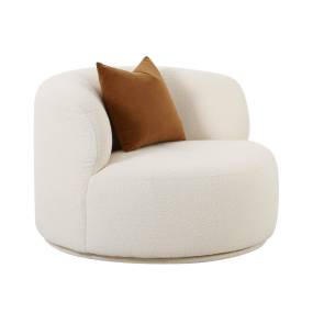 Fickle Cream Boucle Swivel Chair - TOV-S68671