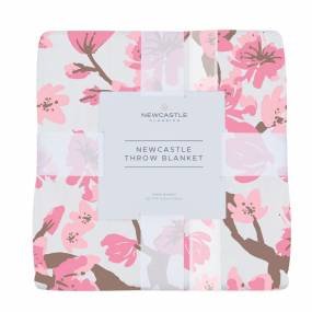 Cherry Blossom Bamboo Muslin Throw Blanket - Newcastle Classics 1018