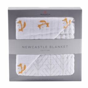 Fancy Fox and Forrest Arrow Cotton Muslin Newcastle Blanket - Newcastle Classics 301
