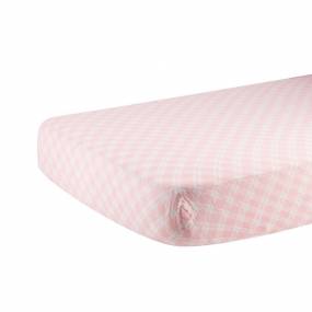 Primrose Pink Plaid Cotton Muslin Crib Sheet - Newcastle Classics 714