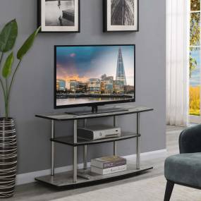 Designs2Go No Tools 3 Tier Wide TV Stand in Faux Birch - Convenience Concepts 131031C1