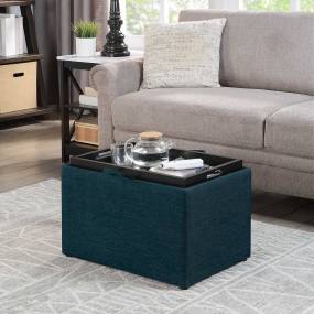 Designs4Comfort Accent Storage Ottoman with Reversible Tray - Convenience Concepts 143523FDBE