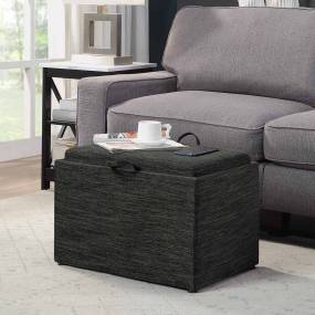 Designs4Comfort Accent Storage Ottoman with Reversible Tray - Convenience Concepts 143523FDCGY