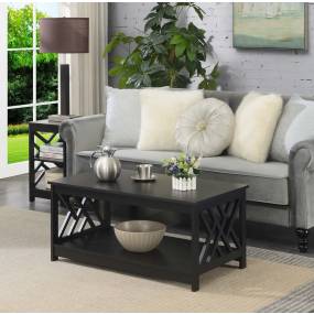 Titan Coffee Table with Shelf - Convenience Concept 203782BL