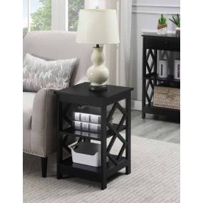 Diamond End Table in Black - Convenience Concepts 303210BL