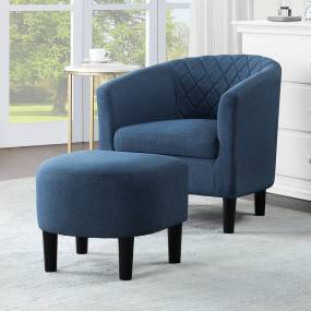 Take a Seat Roosevelt Accent Chair with Ottoman - Convenience Concepts 310151FBE