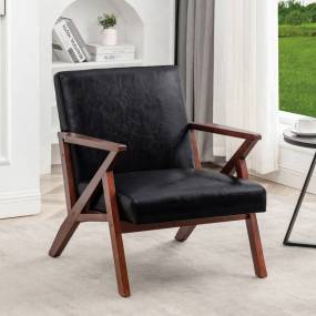 Take a Seat Cliff Mid-Century Modern Accent Lounge Armchair - Convenience Concepts 310451BL