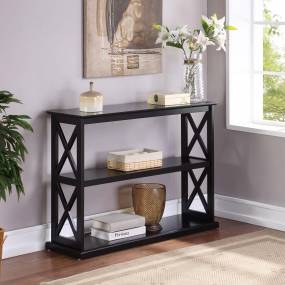 Oxford Deluxe 3 Tier Console Table in Black - Convenience Concepts 502199BL