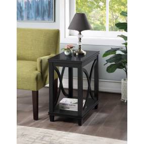 Florence Chairside Table in Black Finish - Convenience Concepts 602045BL