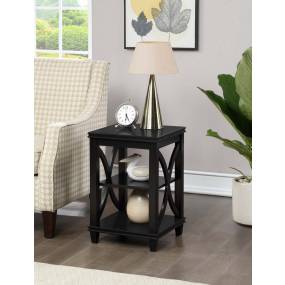 Florence End Table in Black Finish - Convenience Concepts 602145BL