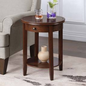 American Heritage Baldwin 1 Drawer End Table with Shelf - Convenience Concepts 7100350ES