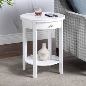 American Heritage Baldwin 1 Drawer End Table with Shelf - Convenience Concepts 7100350W