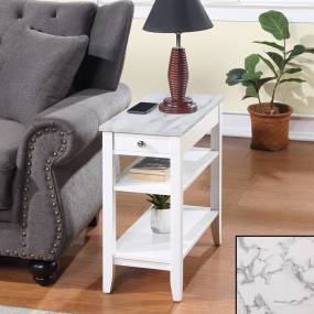 American Heritage 1 Drawer Chairside End Table with Shelves - Convenience Concepts 7108159WMW