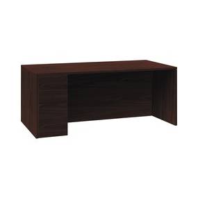 HON 10500 Series Left-Pedestal Desk - 66" x 30" x 29.5" - 3 x Box Drawer(s), File Drawer(s)Left Side - Flat Edge - Material: Wood, Laminate - Finish: Mahogany Laminate - HON105898LNN