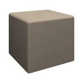 HPFI 1517 Youth-Size Cube - 15" x 15" x 15" - Material: Polyurethane Upholstery, Hardwood Base, Foam, Polycarbonate Upholstery, Polyester Resin Upholstery, Polyester Upholstery, Cotton Back - Finish: Morel Upholstery - HPT1517STP68
