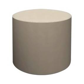 HPFI 1520 Round Ottoman - 18" x 20" - Material: Polyurethane Upholstery, Hardwood Base, Foam, Polycarbonate Upholstery, Polyester Resin Upholstery, Polyester Upholstery, Cotton Back - Finish: Morel Upholstery - HPT1520STP68